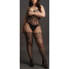 Le Désir Combinaison motifs floraux Grande Taille Anabella - Noir